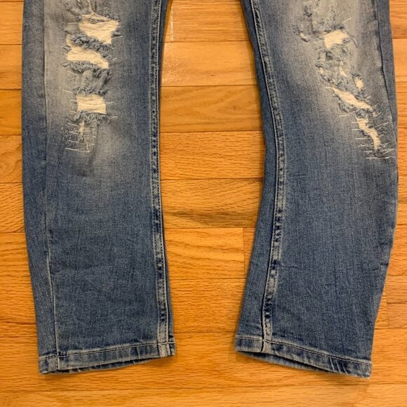 New without Tags Zara Distress Cropped Jeans 31 - Picture 8 of 10